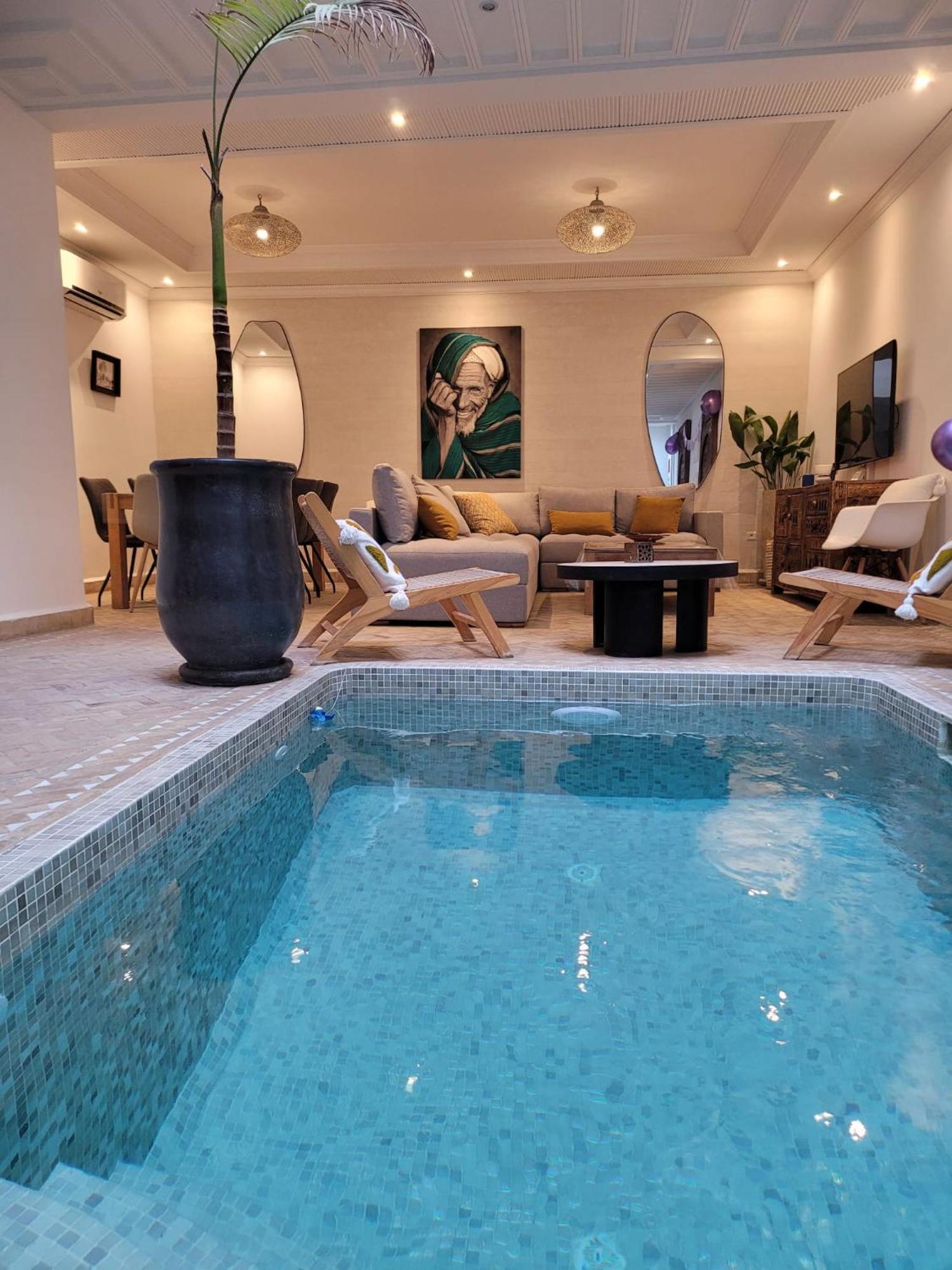Riad Melilo Avec Piscine Chauffee Marrakesh Buitenkant foto