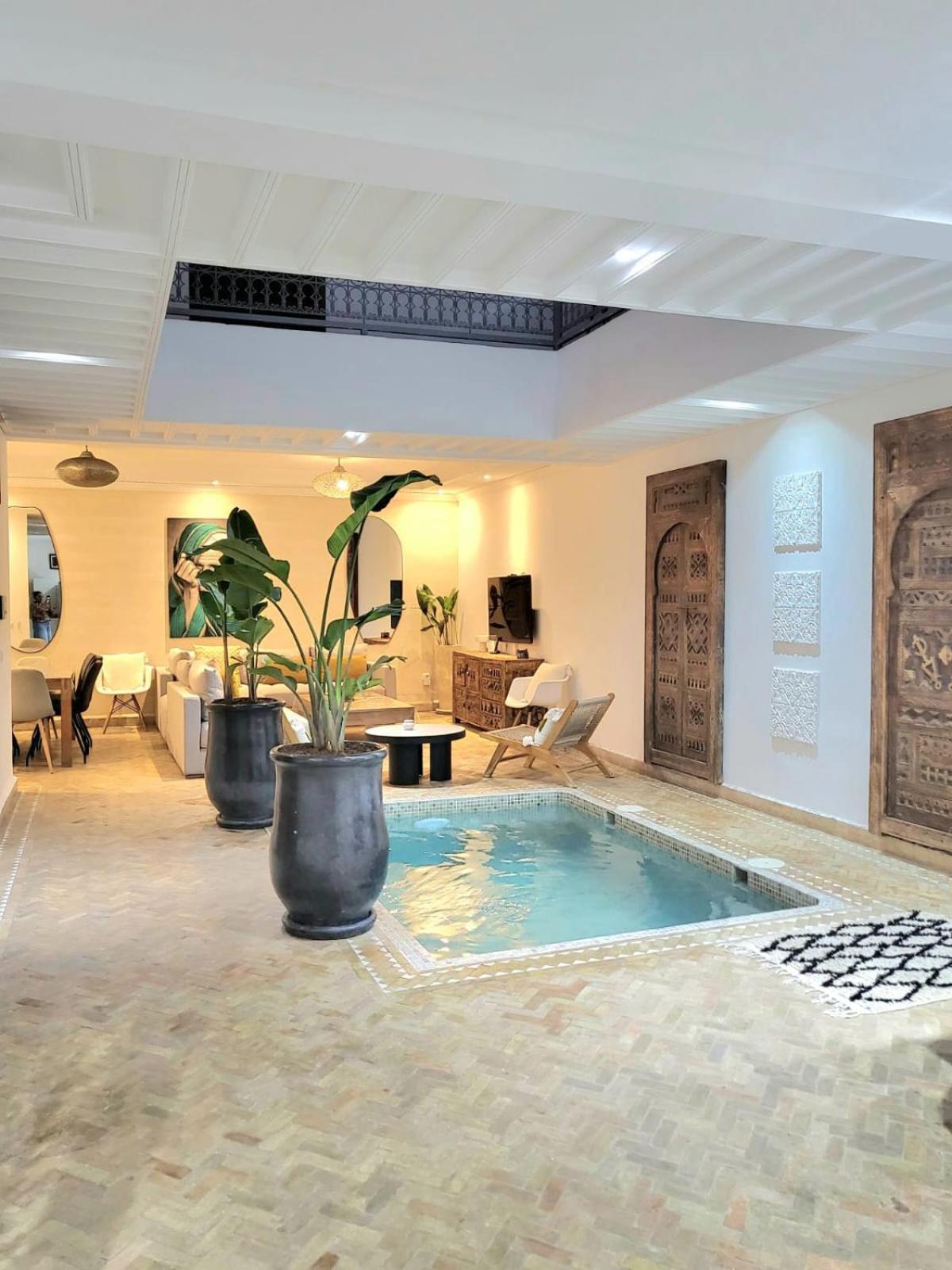 Riad Melilo Avec Piscine Chauffee Marrakesh Buitenkant foto