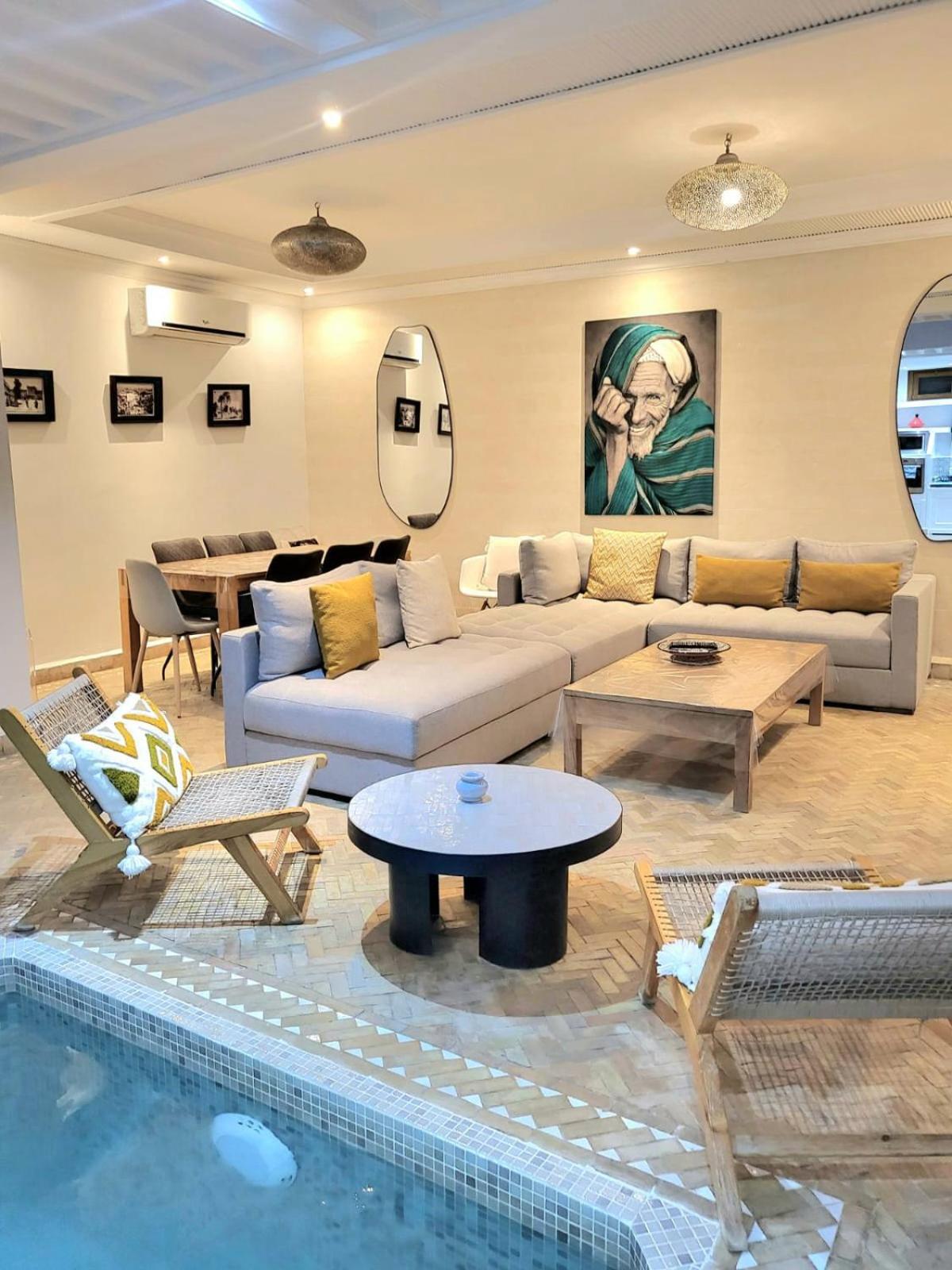 Riad Melilo Avec Piscine Chauffee Marrakesh Buitenkant foto