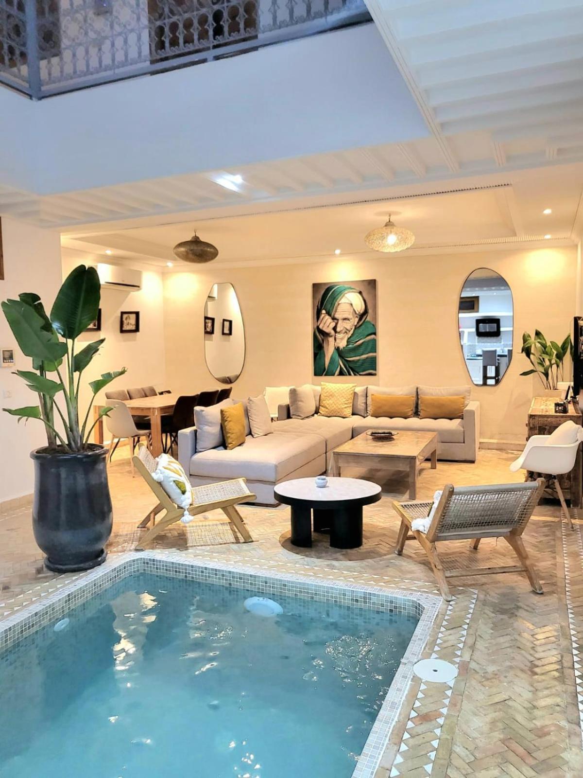 Riad Melilo Avec Piscine Chauffee Marrakesh Buitenkant foto