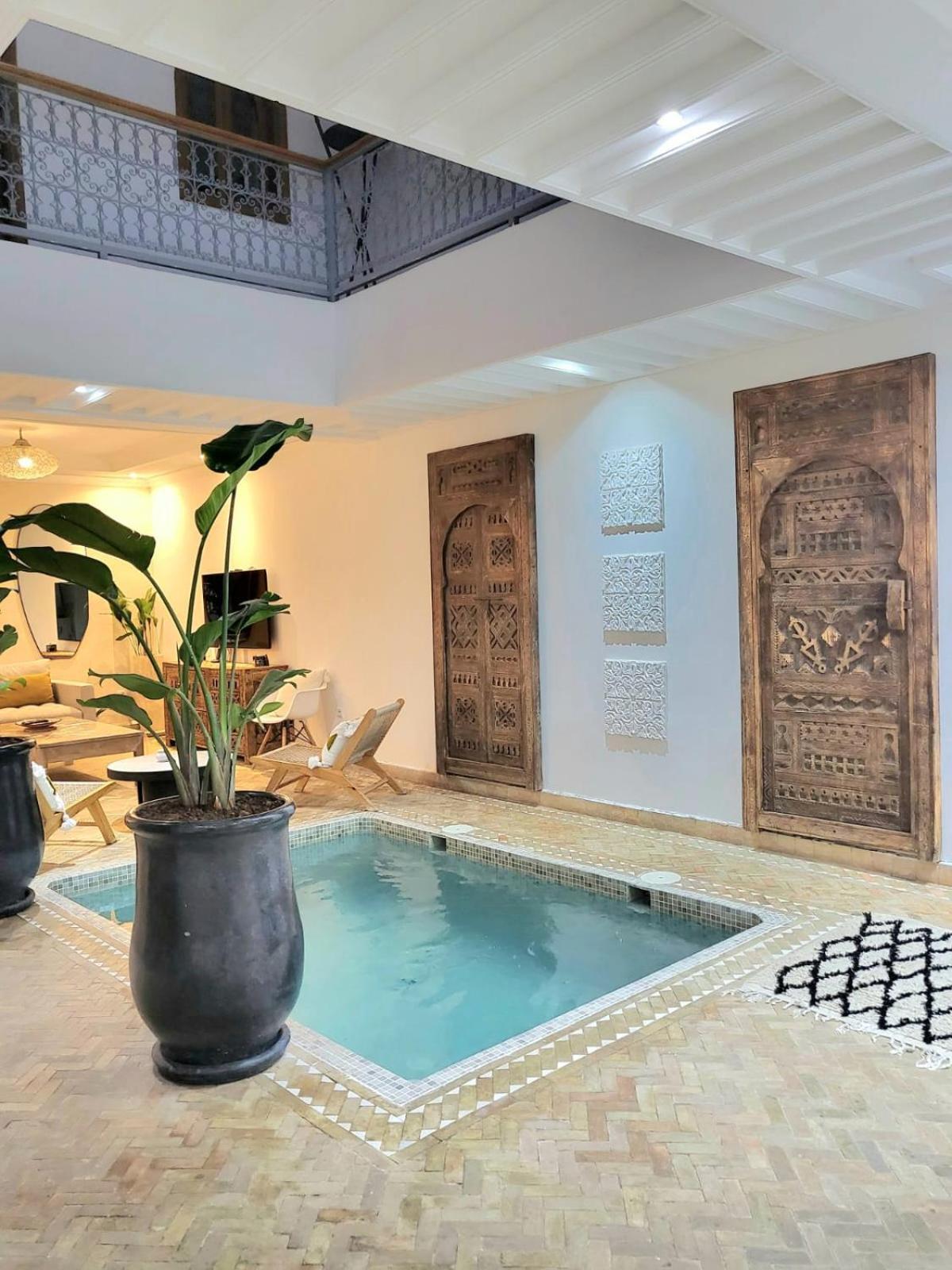 Riad Melilo Avec Piscine Chauffee Marrakesh Buitenkant foto